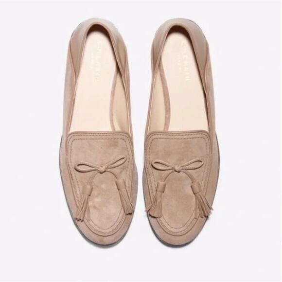 Cole Haan Pinch Soft Tassel Loafer in Stone Suede - Picture 2 of 8